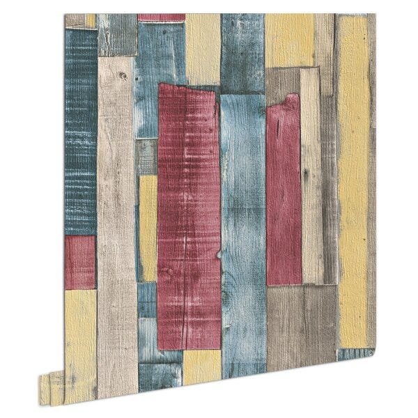 Papel de Parede Natural Moderno Madeira Mambo Finottato - Rolo de 10m - 4