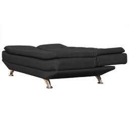 Sofá Cama Viena 2 Lugares 1,80M Suede Preto Clássico Luxo - 3