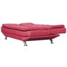 Sofá Cama Viena 2 Lugares 1,80M Suede Vermelho Clássico Luxo - 1