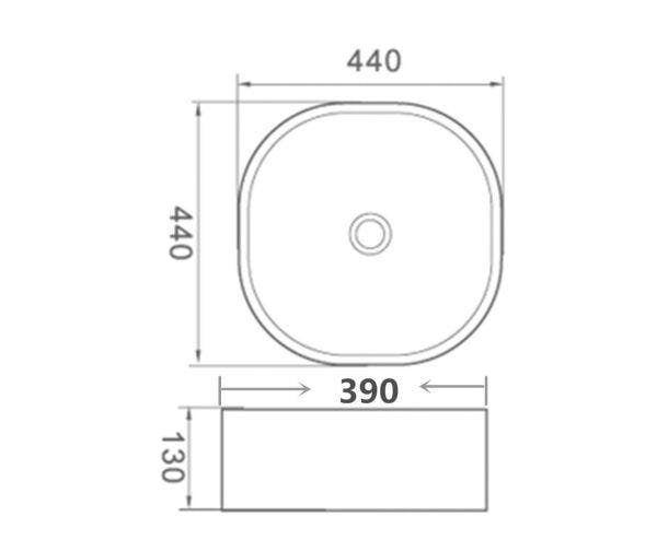 Cuba de Apoio Paris Modelo em Ceramica Quadriculada Branca Oval - 2