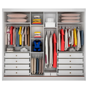 Ver imagem 3 de Guarda Roupa Casal 3 Portas com Espelho 8 Gavetas Sollo - Móveis Novo Horizonte - Branco