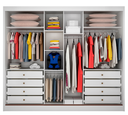 Ver imagem 3 de Guarda Roupa Casal 3 Portas com Espelho 8 Gavetas Sollo - Móveis Novo Horizonte - Branco