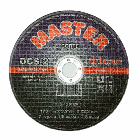 Disco de Corte 7" X 1/8" X 7/8" X 2 T - Alcar Dc0rn0351