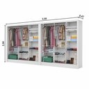Ver imagem 5 de Closet Casal Duplo Fortaleza 6 Portas Premium 12 Prateleiras