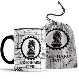 Caneca Engenharia Civil com Saquinho - 1