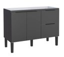 Ver imagem 1 de Gabinete de Cozinha Preto em Madeira 114cm Cisne Cozimax