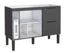 Ver imagem 2 de Gabinete de Cozinha Preto em Madeira 114cm Cisne Cozimax