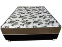 Ver imagem 2 de Cama Box Casal Suede Preto + Colchão Casal Suede Marrom Orto Molas Bonnel 138x188x55