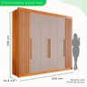Guarda-roupa Casal 6 Portas 6 Gavetas Granada Mdf Sallêto Cinamomo com Off White - 7