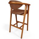 Ver mais imagens de Kit 04 Banquetas Alta Cozinha Bancada Bar Sala de Jantar Fixa Cecília L02 Couríssimo Marrom - Lyam