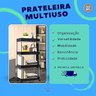 Prateleira Multiuso 4 Andares Estante Rodinhas Facil Montar Cor:preto - 2