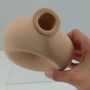 Ver imagem 5 de Castiçal Decorativo de Cerâmica Bege 19x13x7cm Porta Vela Mesa Jantar Decoração