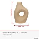 Ver mais imagens de Castiçal Decorativo de Cerâmica Bege 19x13x7cm Porta Vela Mesa Jantar Decoração