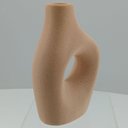 Ver imagem 4 de Castiçal Decorativo de Cerâmica Bege 19x13x7cm Porta Vela Mesa Jantar Decoração