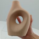Ver imagem 6 de Castiçal Decorativo de Cerâmica Bege 19x13x7cm Porta Vela Mesa Jantar Decoração