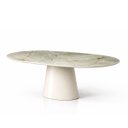 Ver imagem 2 de Mesa de Jantar Oblongo 137x90 Cm Base Laca Off White & Mármore Blue Deep