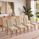 Ver imagem 1 de Conjunto 8 Cadeiras para Sala de Jantar Carol