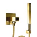 Ver imagem 2 de Ducha Manual com Desviador Docol Square 604243 Ouro Polido