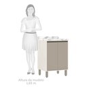 Ver imagem 4 de Balcão de Cozinha com Tampo 60 Cm 2 Portas de Abrir 1 Prateleira Linea Luciane Móveis