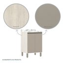 Ver imagem 7 de Balcão de Cozinha com Tampo 60 Cm 2 Portas de Abrir 1 Prateleira Linea Luciane Móveis