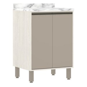 Balcão de Cozinha com Tampo 60 Cm 2 Portas de Abrir 1 Prateleira Linea Luciane Móveis