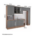 Ver imagem 7 de Cozinha Milla One 12 Portas 3 Gavetas MDF-MDP 310cm Nogal Móveis Carraro