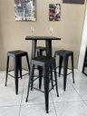 Ver imagem 6 de Mesa Bistro Tolix Alta Preta 60 X 60 Cm - Bar/café