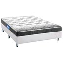 Ver imagem 1 de Cama Box Casal: Colchão Espuma Probel Guarda Costas Black + Base CRC Courano White(138x188)