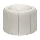 Ver imagem 1 de Puff Redondo Orgânico Resistente Flora 45x45 Bouclê - Sofa Store:bouclê Bege Marfim