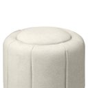 Ver imagem 3 de Puff Redondo Orgânico Resistente Flora 45x45 Bouclê - Sofa Store:bouclê Bege Marfim