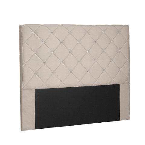 Cabeceira Tania Para Cama Box Queen 160 cm Suede Bege - D’Rossi