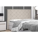 Ver imagem 2 de Cabeceira Tania Para Cama Box Queen 160 cm Suede Bege - D’Rossi