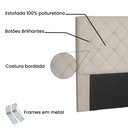 Ver imagem 3 de Cabeceira Tania Para Cama Box Queen 160 cm Suede Bege - D’Rossi