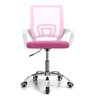 Cadeira de Escritório Secretária Base Cromada com Rodinha Fortt Lisboa Rosa - Csf02-r - 2