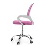 Cadeira de Escritório Secretária Base Cromada com Rodinha Fortt Lisboa Rosa - Csf02-r - 4