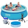 Piscina Inflável Fast Set 5377 Litros com Filtro Capa e Bomba Manual Bestway 110v - 1