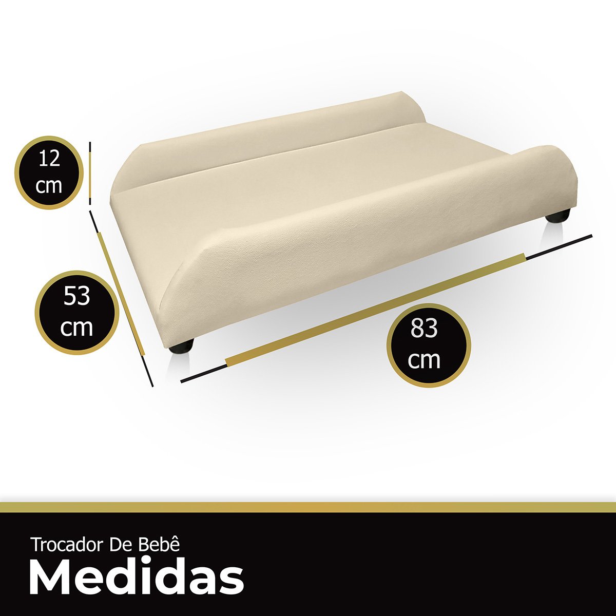 Trocador de Bebê Trocador Portátil de Fraldas Almofadado Luxo para Cômoda Quarto Sala Confortável Si - 6