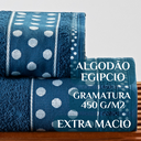 Ver imagem 3 de Jogo Toalhas de Banho e Rosto Romance C/ 5 Pçs Super Luxo Gigante Grossa:azul