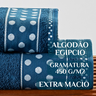 Jogo Toalhas de Banho e Rosto Romance C/ 5 Pçs Super Luxo Gigante Grossa:azul - 3