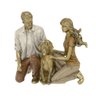 Escultura Familia Decorativa Casal com Pet - 1