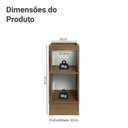 Ver imagem 2 de Balcão de Cozinha 35 Cm 1 Porta (sem Tampo) Rustic/preto Lux Madesa Rustic/preto