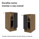 Ver imagem 4 de Balcão de Cozinha 35 Cm 1 Porta (sem Tampo) Rustic/preto Lux Madesa Rustic/preto