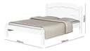 Ver imagem 2 de Cama Casal Lais 100% Mdf e Estrado 100% Madeira Basoto - Branco