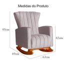 Ver imagem 6 de Poltrona Estofada de Balanço Melinda Veludo Rose