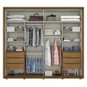 Ver imagem 3 de Guarda Roupa Casal Vicenza Ripado 2 Portas Deslizantes Nature/off White - Móveis Henn