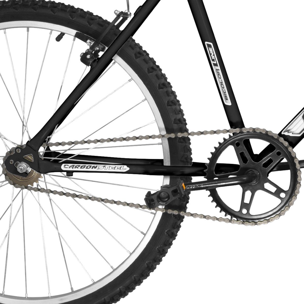Bicicleta Aro 26 Ultra Bikes Bicolor Masculina sem Marcha Preta Fosca - 2