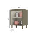 Ver imagem 2 de Balcão 60cm com Tampo 2 Portas Connect Henn - Duna/cristal