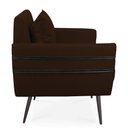 Ver imagem 4 de Kit 02 Poltronas Mari Suede Pés Palito de Ferro Preto - D’Rossi Marrom