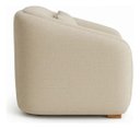 Ver imagem 4 de Poltrona Decorativa Luxo Sala de Estar Lilian Linho Bege:bege/liso