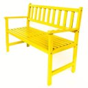 Ver imagem 1 de Banco de Madeira 2 Lugares para Jardim e Varanda Colorido Suze Estrada Amarelo